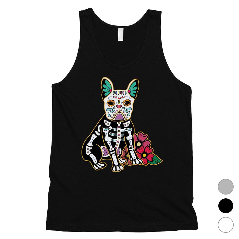 Frenchie Day Of Dead Funny Halloween Costume Cute Mens Tank Top