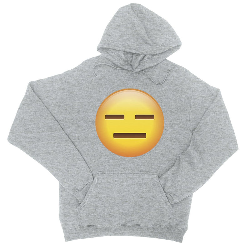 Emoji-Emotionless Unisex Pullover Hoodie Simpele Basic Friend Gift