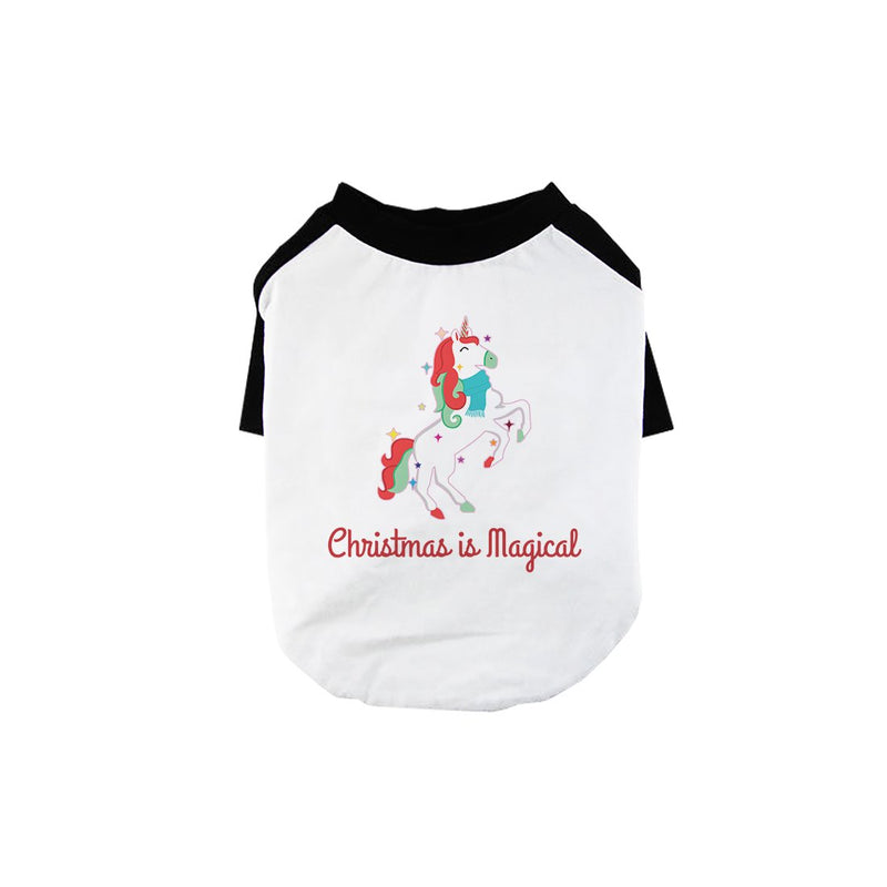 Christmas Magical Unicorn BKWT Pets Baseball Shirt
