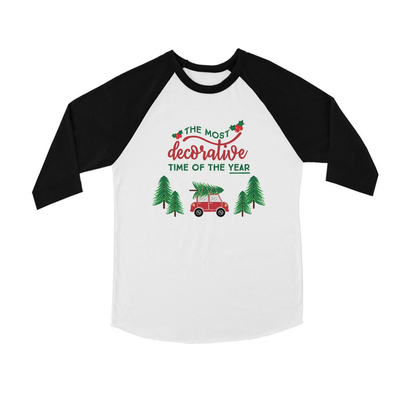 Decorative Christmas Time BKWT Kids Baseball Shirt