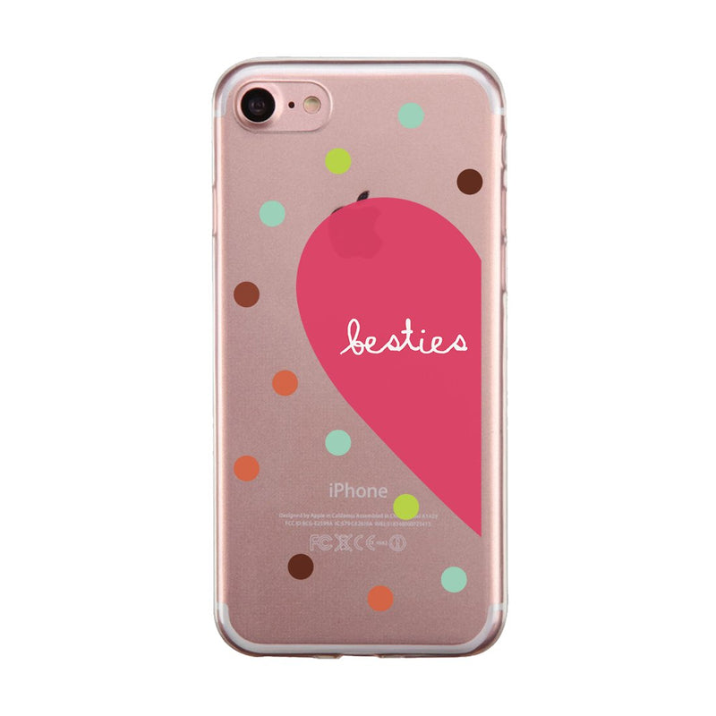 Besties Heart Dots BFF Matching Phone Covers Cute Colorful Gifts