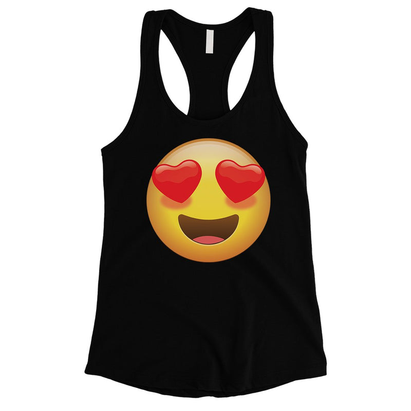 Emoji-Heart Eyes Womens Unique Fun Cool Best Tank Top Friend Gift