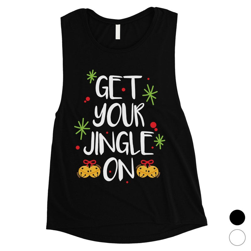 Get Your Jingle On Womens Muscle Top