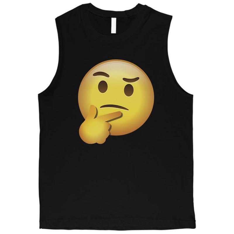 Emoji-Thinking Mens Responsible Tough Cool Muscle Shirt Gag Gift