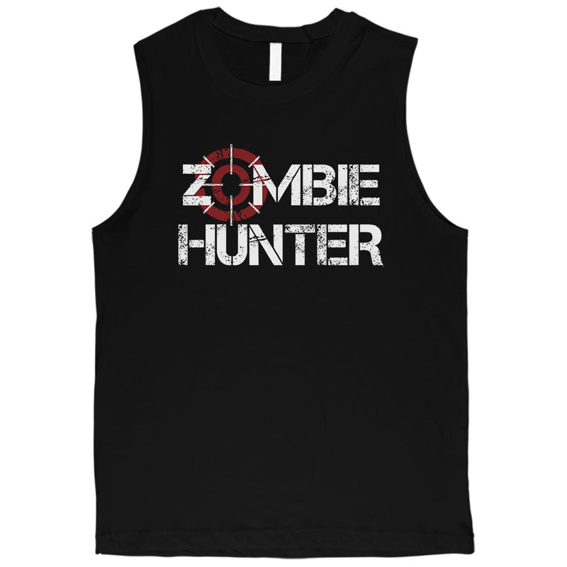Zombie Hunter Mens Energetic Wonderful Cool Halloween Muscle Shirt