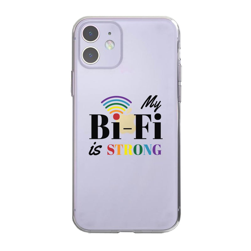 LGBT Bi-Fi Strong Rainbow Clear Phone Case