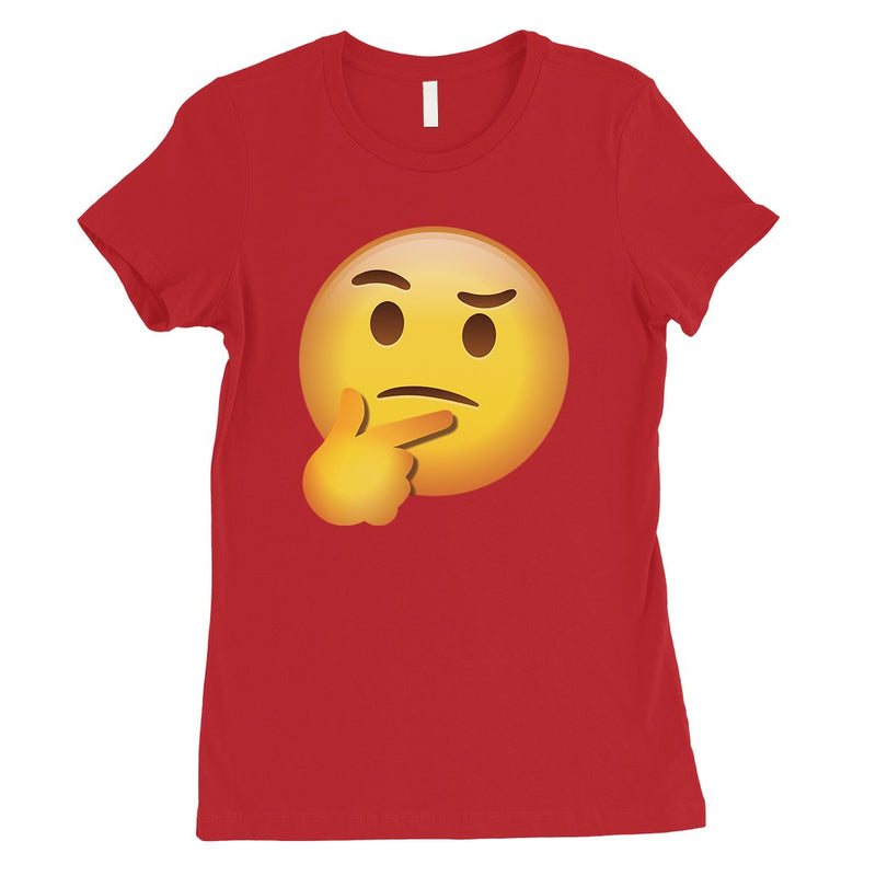 Emoji-Thinking Womens Helpful Special Silly Halloween T-Shirt Gift