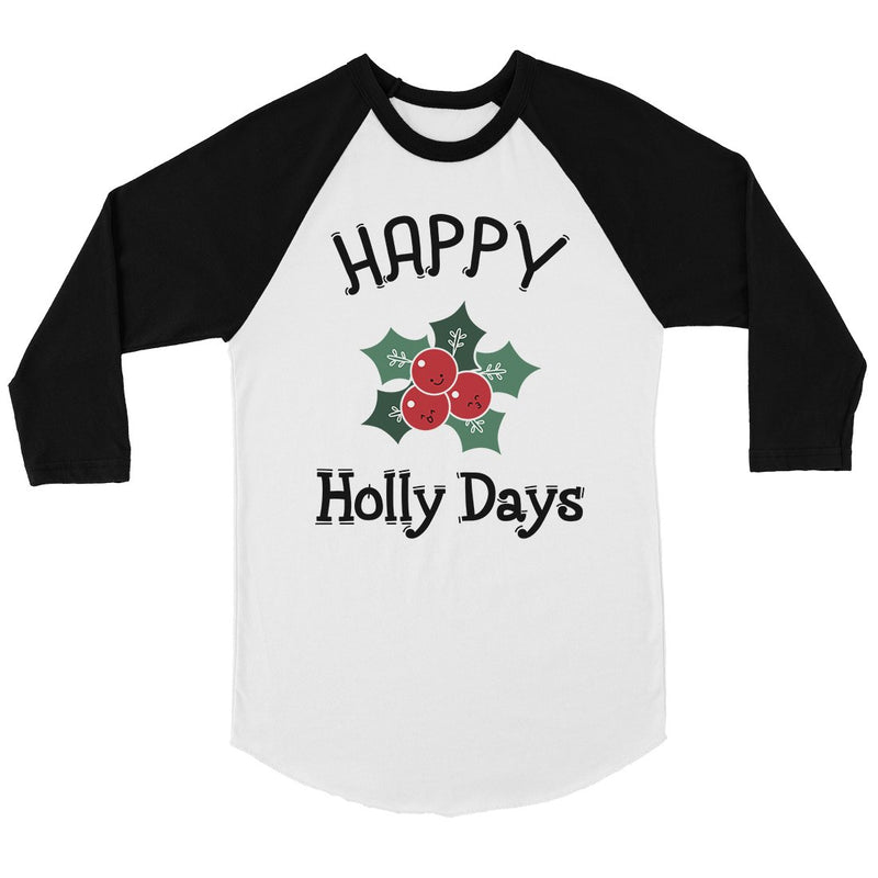 Happy Holly Days BKWT Womens Baseball Shirt