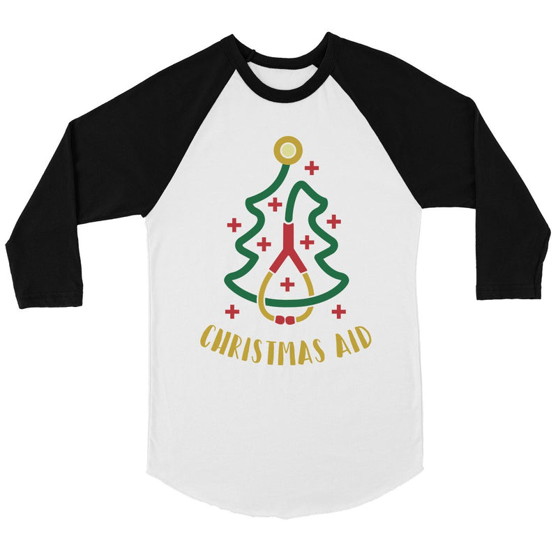 Christmas Medical Tree BKWT Womens Baseball Shirt