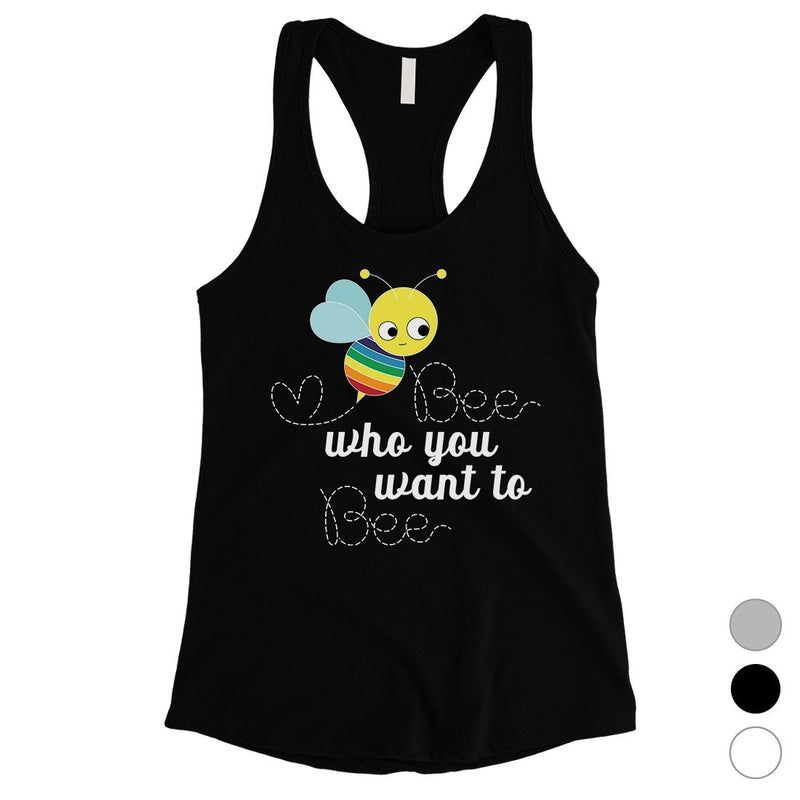 LGBT Bee Who Rainbow Womens Tank Top