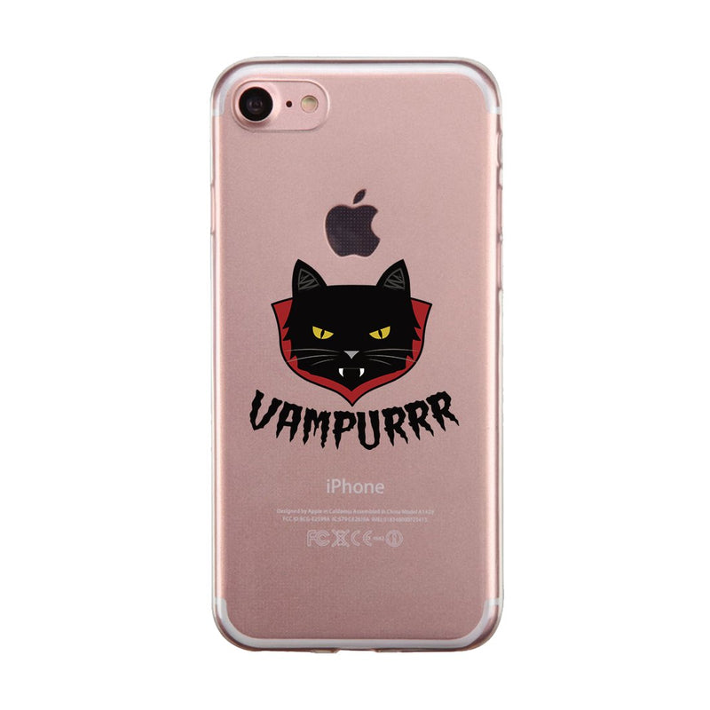 Vampurrr Halloween Graphic Design Clear Phone Case
