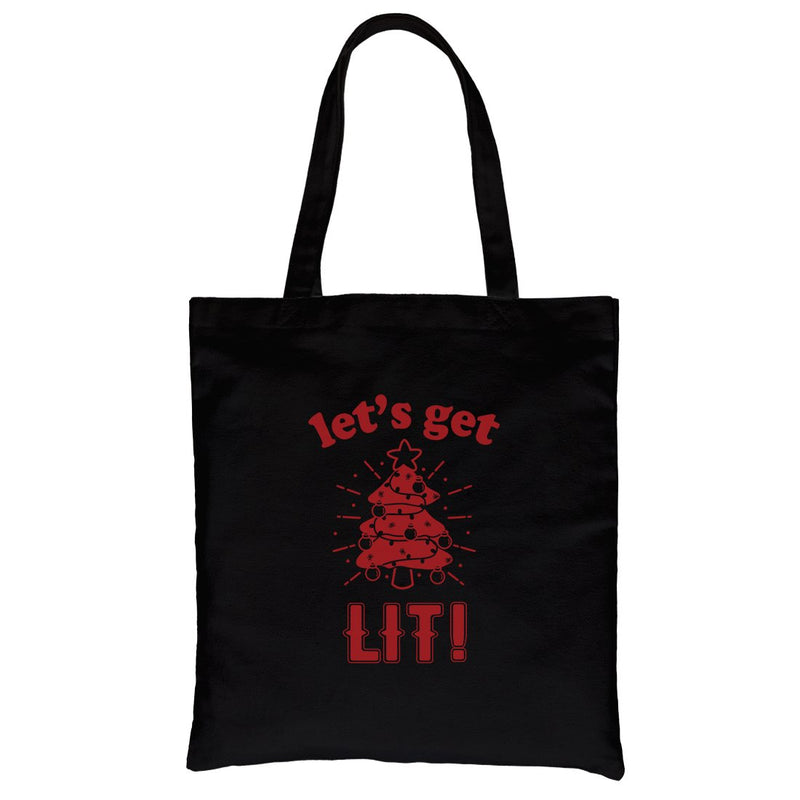 Get Lit Christmas Tree Canvas Bag