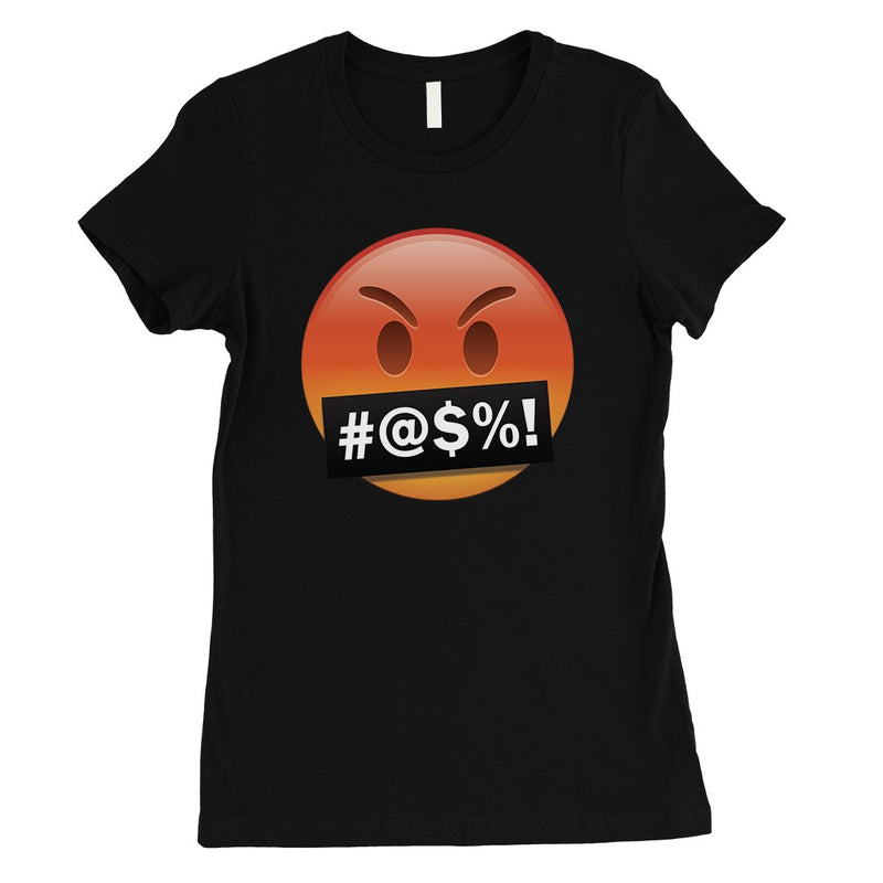 Emoji-Angry Womens Bad Mad Unhappy Silly Emotional T-Shirt Gag Gift