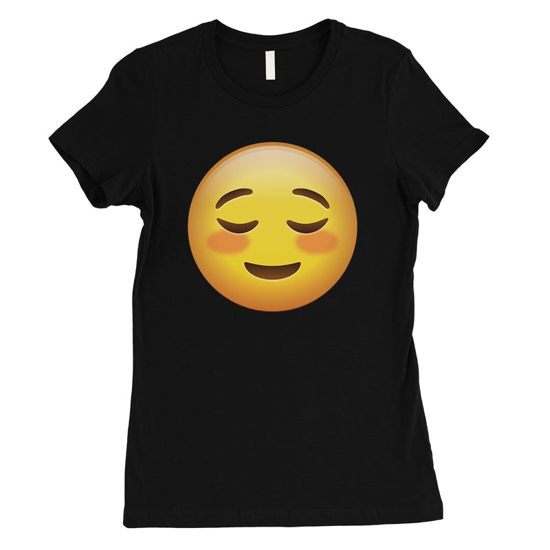 Emoji-Blush Womens Sincere Passionate Fun Halloween Costume T-Shirt