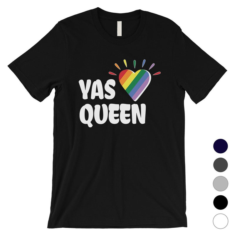 LGBT Yas Queen Rainbow Heart Mens Shirt