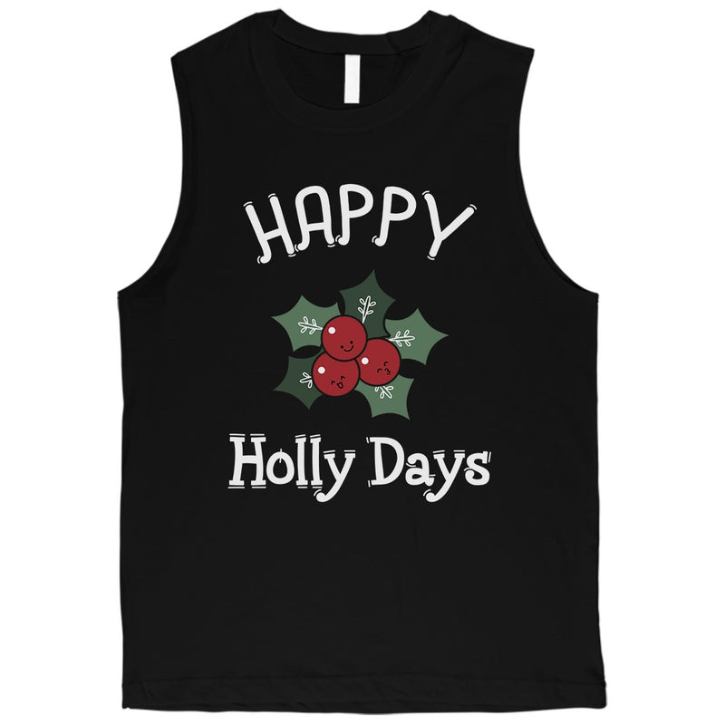 Happy Holly Days Mens Muscle Top