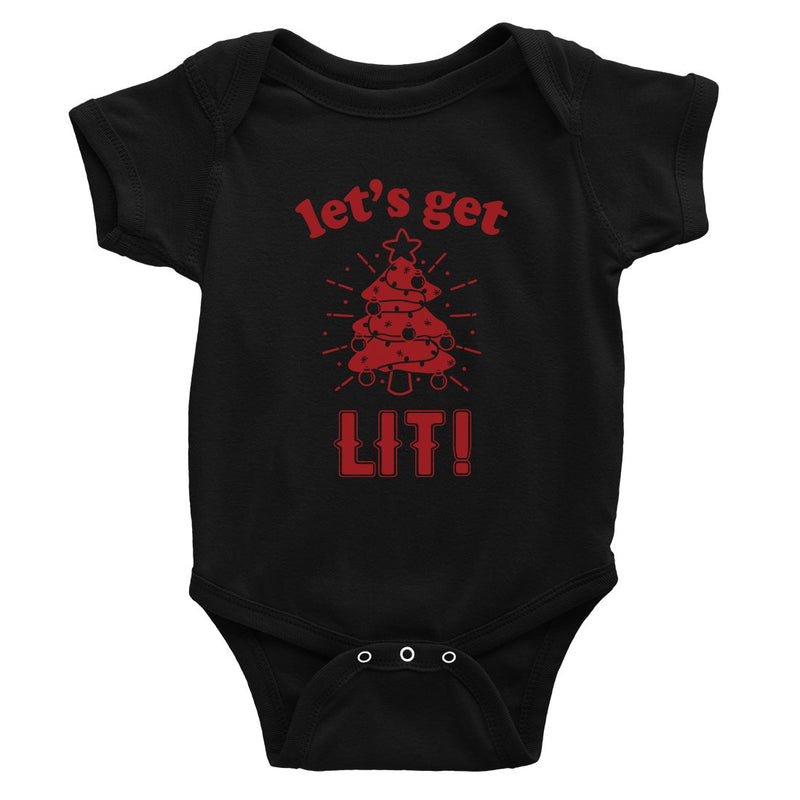Get Lit Christmas Tree Baby Bodysuit