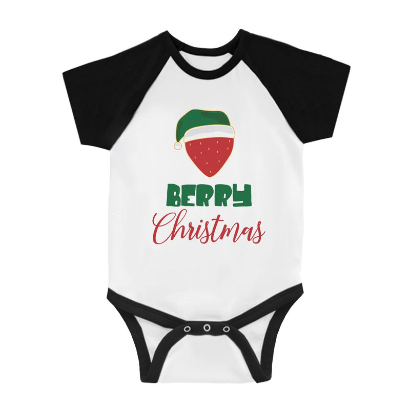 Berry Christmas BKWT Baby Baseball Bodysuit