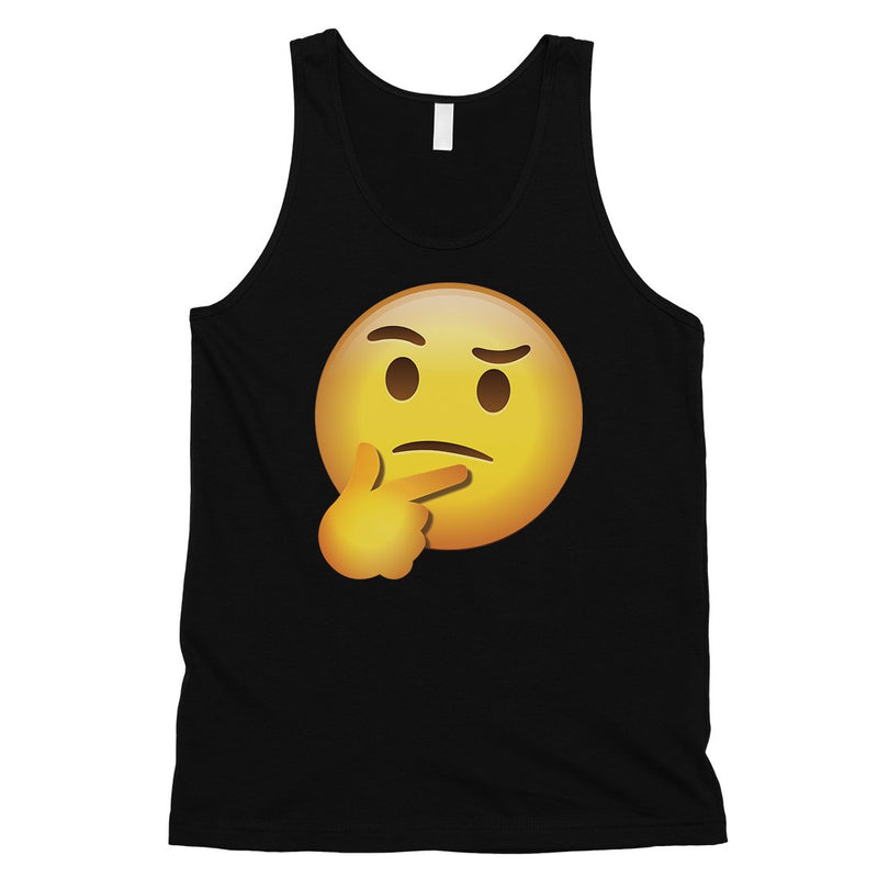 Emoji-Thinking Mens Silly Questioning Cool Tank Top Birthday Gift