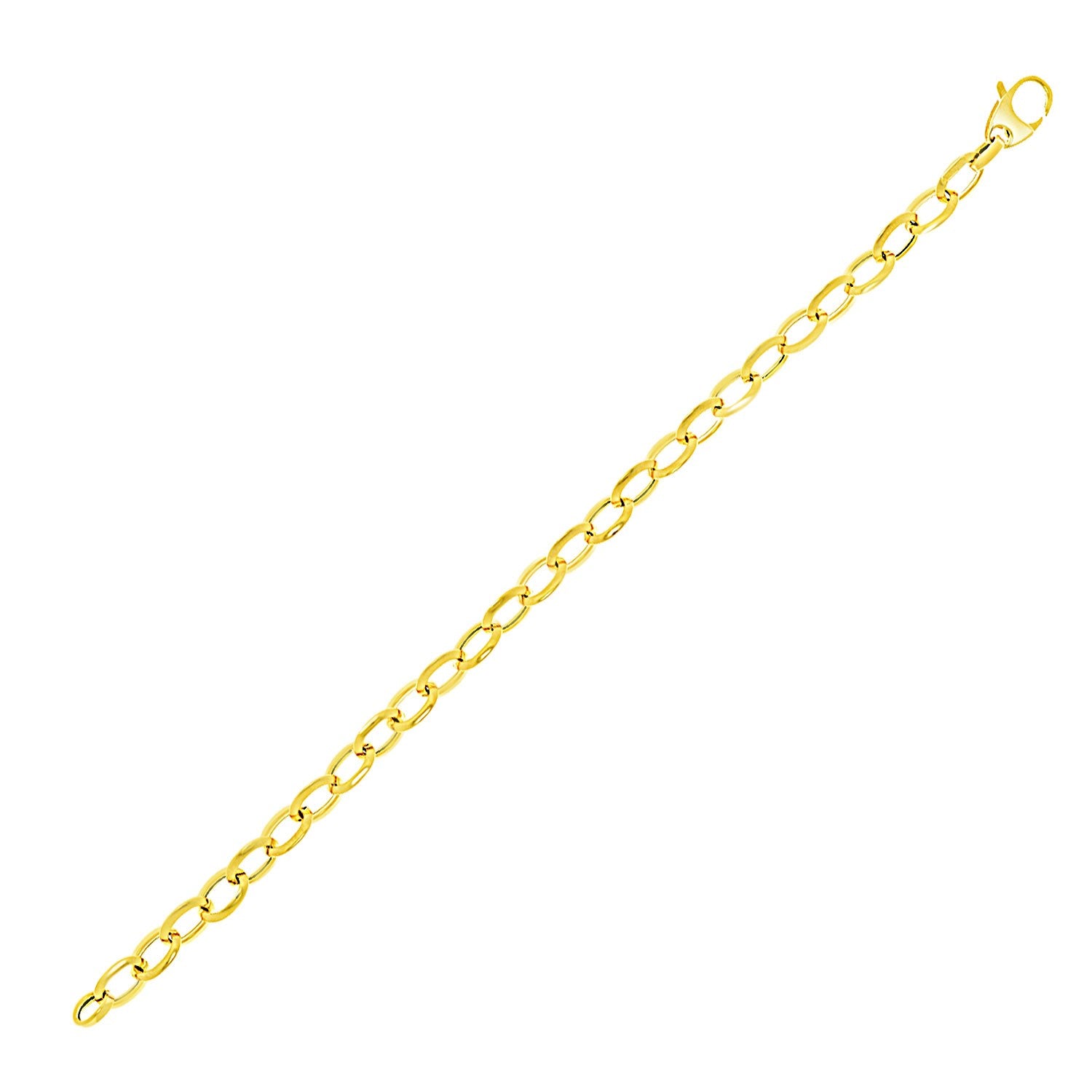14k Yellow Gold Cable Chain Style Bracelet 7.5"