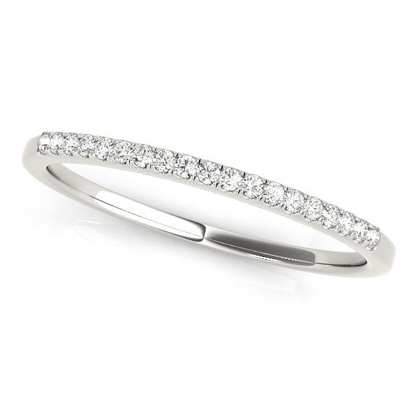 14k White Gold Round Thin Diamond Wedding Band (1/4 cttw) 9