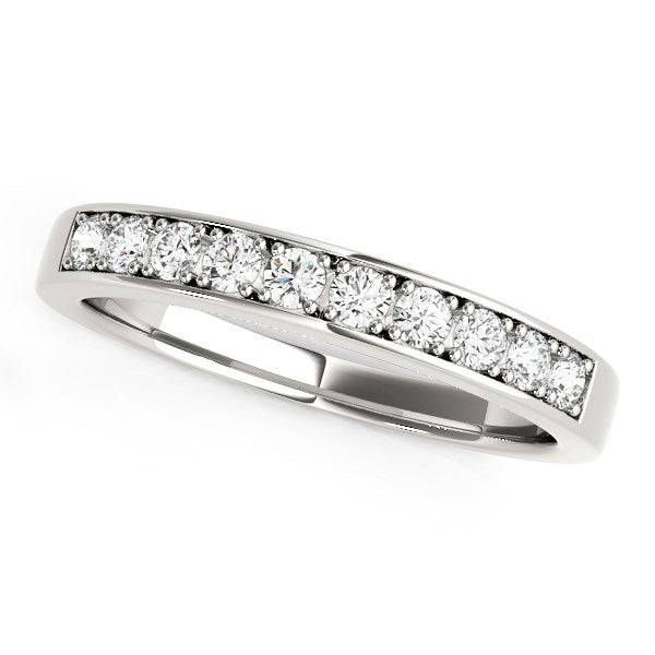 14k White Gold Classic Diamond Wedding Band (1/4 cttw) 8.5