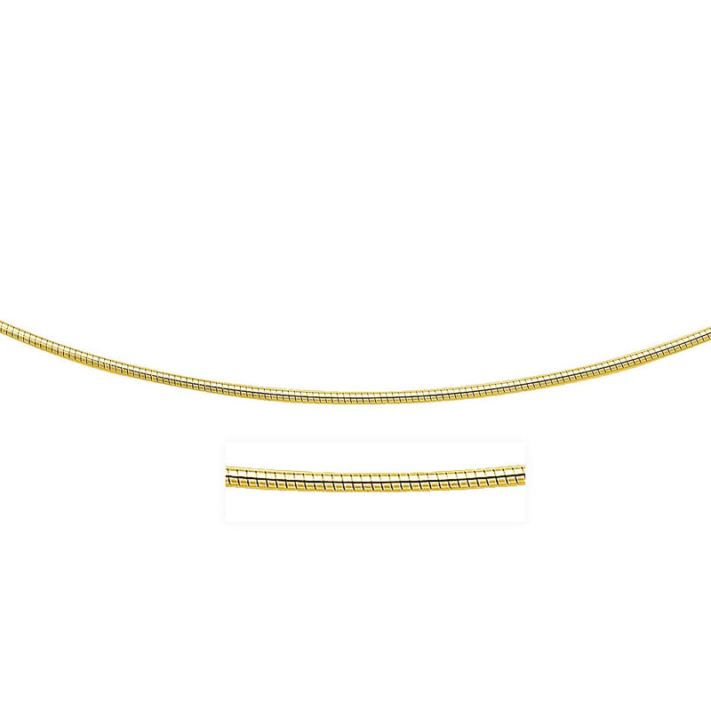 Halskette aus 14-karätigem Gelbgold im runden Omega-Kettenstil