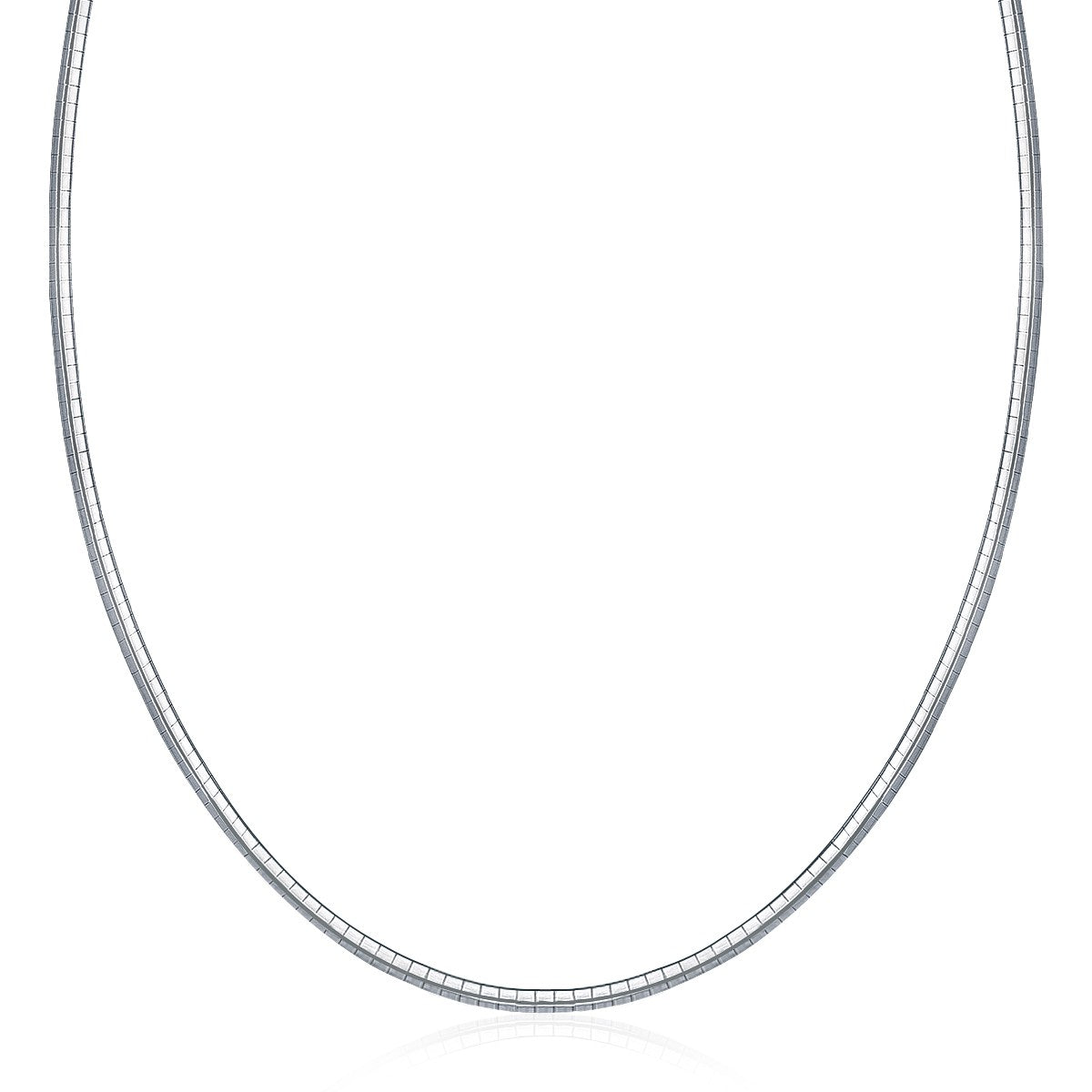 Sterling Silver Classic Omega Chain Necklace (3.0mm) 18"