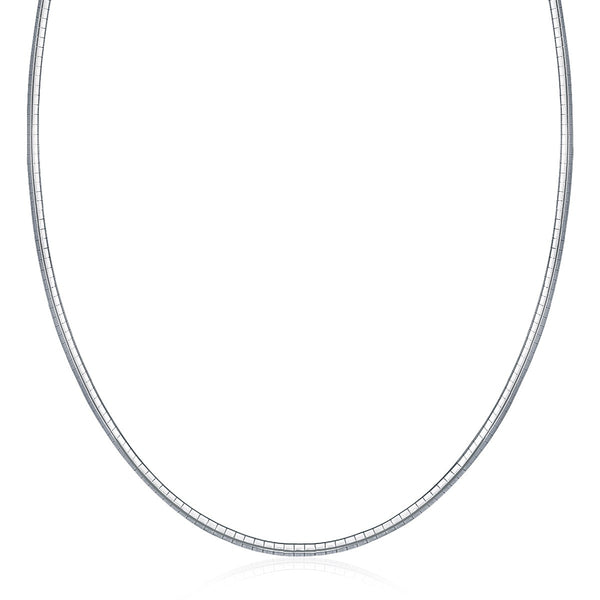 Sterling Silver Classic Omega Chain Necklace (3.0mm) 18"