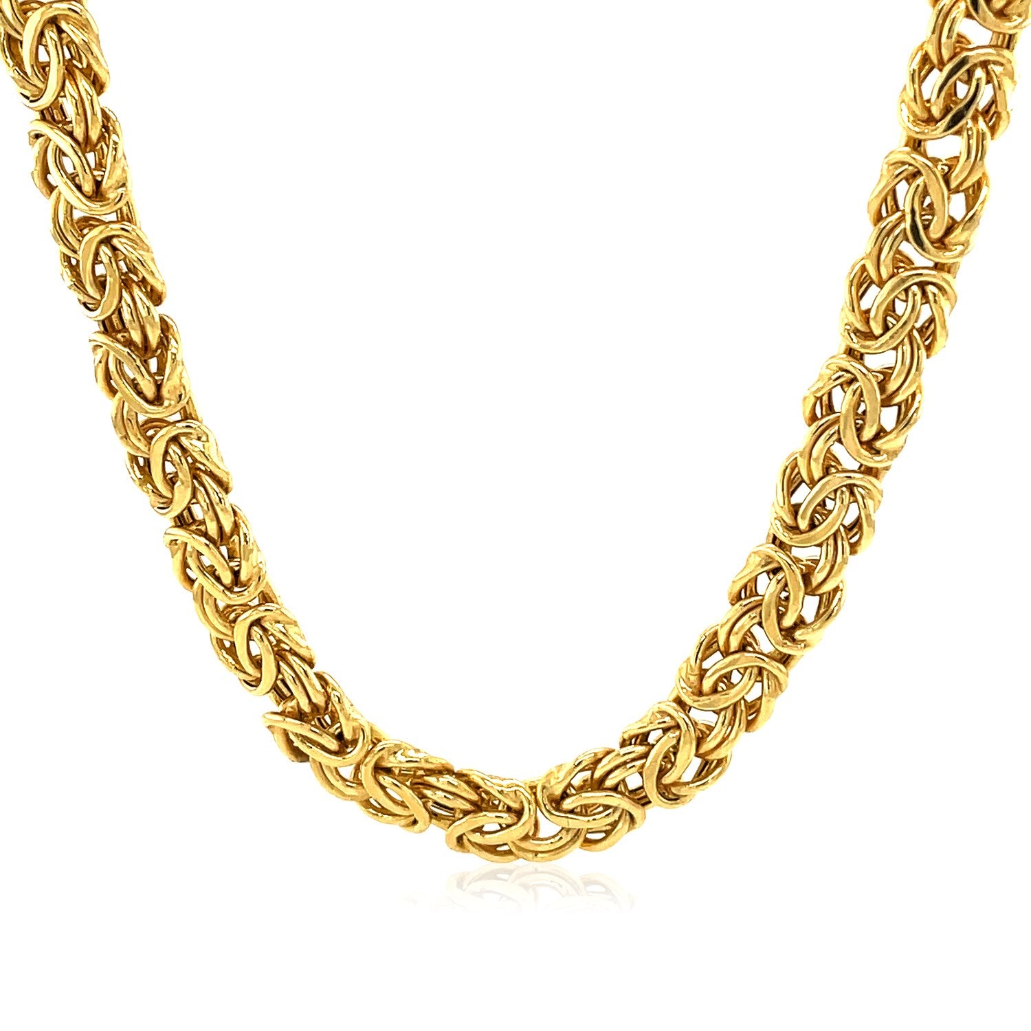 14k Yellow Gold Byzantine Motif Chain Necklace 20"