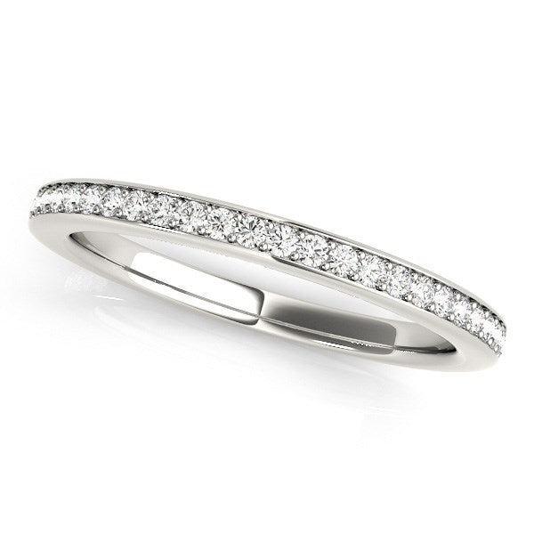 14k White Gold Simple Diamond Wedding Ring (1/4 cttw) 6.5