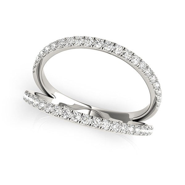 14k White Gold Diamond Split Band Ring (1/4 cttw) 8
