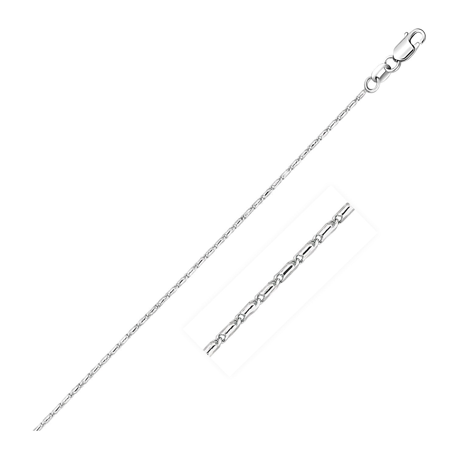 14k White Gold Lumina Pendant Chain 0.9mm 18"