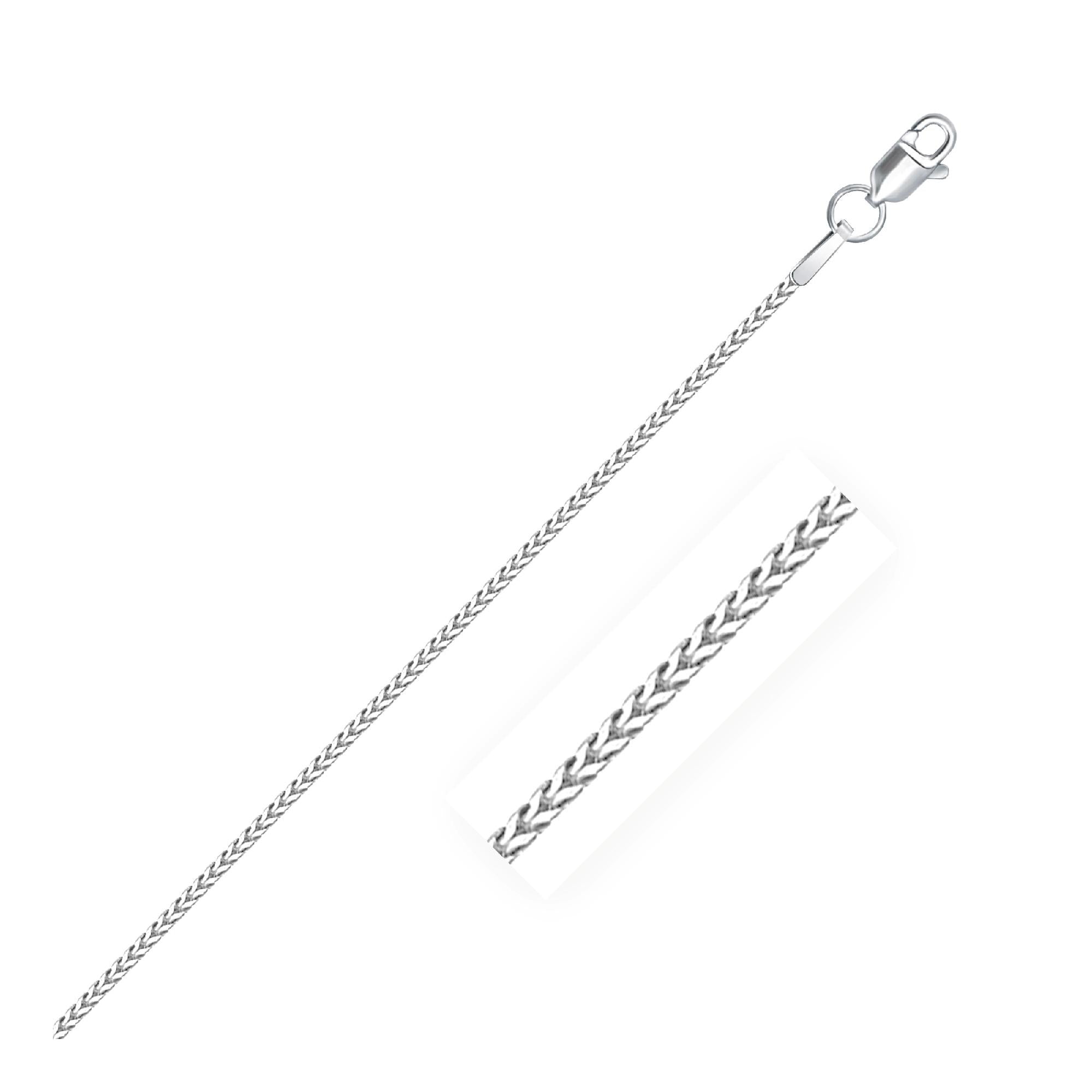 14k White Gold Franco Chain 0.9mm 20"