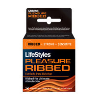 Lifestyles Ribbed Pleasure 3pk Paradise Products