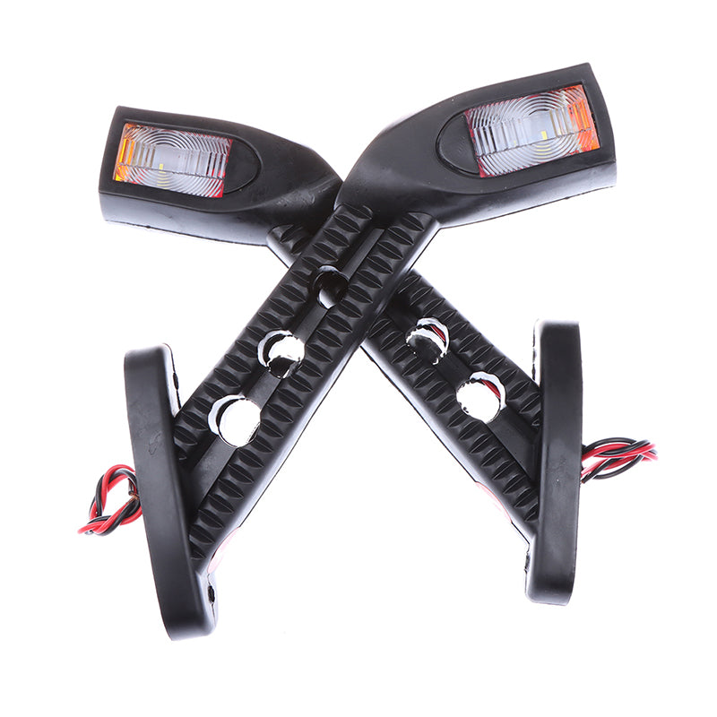 3 Color LED Side Outline Stalk Marker Lights Lamp For Trailer Truck Carvan Lamp Rear Front Side Tail Lights 24V Universal