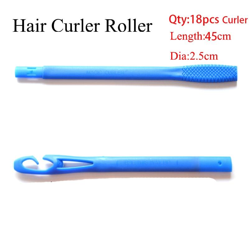 18pcs/set 50cm Plastic Long Diameter 2.5cm Magic Hair Curler Magic Hair Roller Spiral Curls Easy Usage GreatEagleInc
