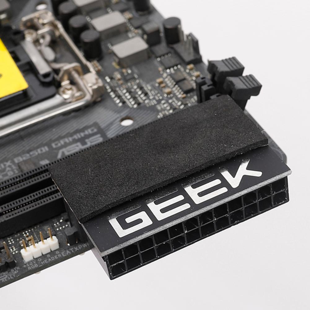 24Pin Female to 24Pin Male Desktop 24Pin Motherboard 90 Degree Power Adapter with Sufficient Durability and Ruggedness