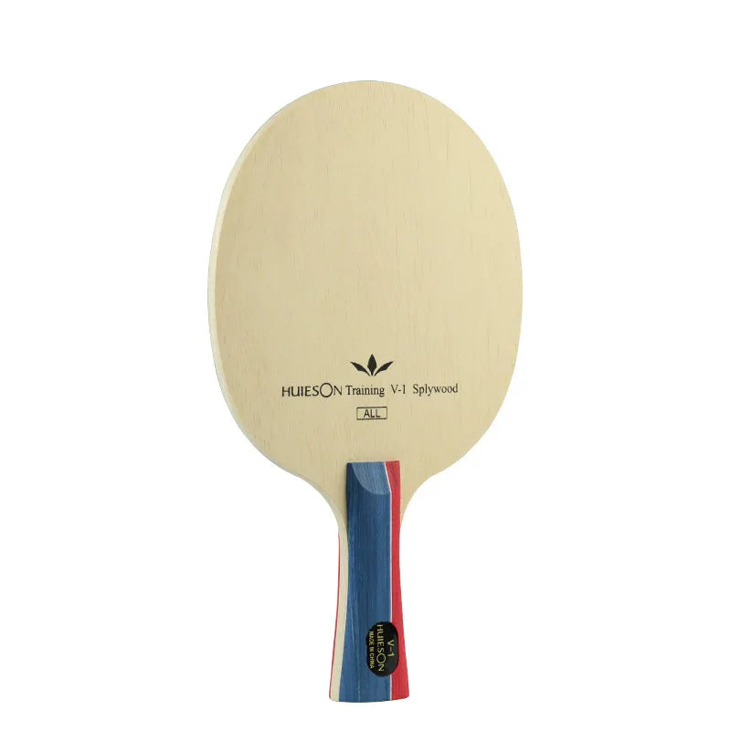 1PC 260/240X150mm Handle 100/80mm Beige Wood Table Tennis Racket Ping Pong 5 Layers Medium Speed Ping Pong Racket Blade 6+-0.1mm