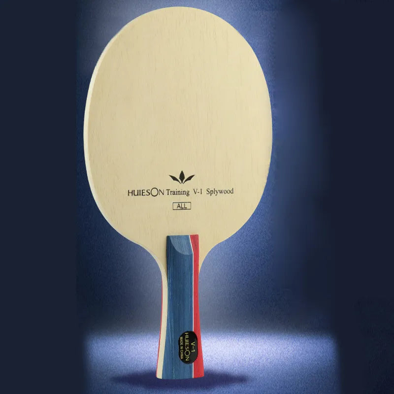 1PC Professional Wood Ping Pong Racket Blade 2 Handle Models Table Tennis Racket Beige Medium Speed Lightweight Grip Blade