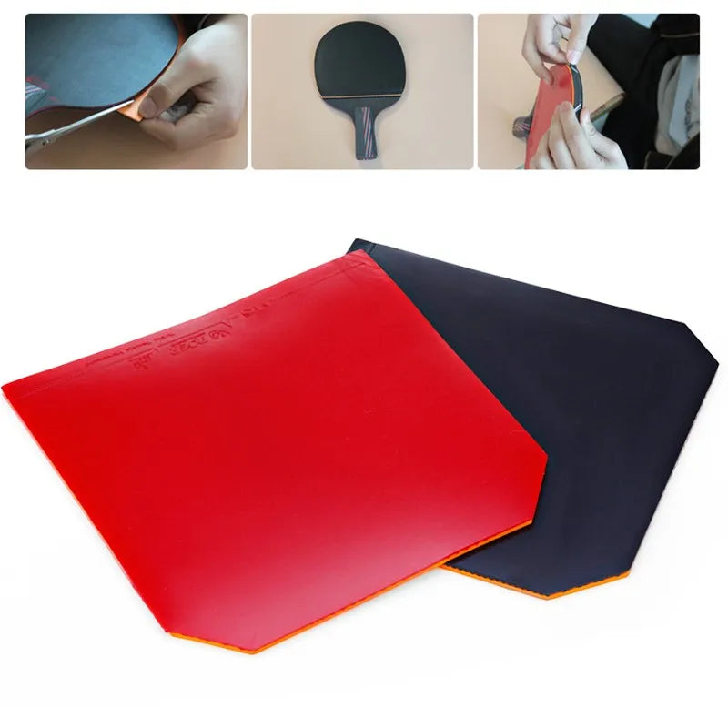 1PC Table Tennis Rubber With Sponge Fit Ping Pong Paddle Racket Table Tennis Ping Pong Cover Training Accessory Black / Red