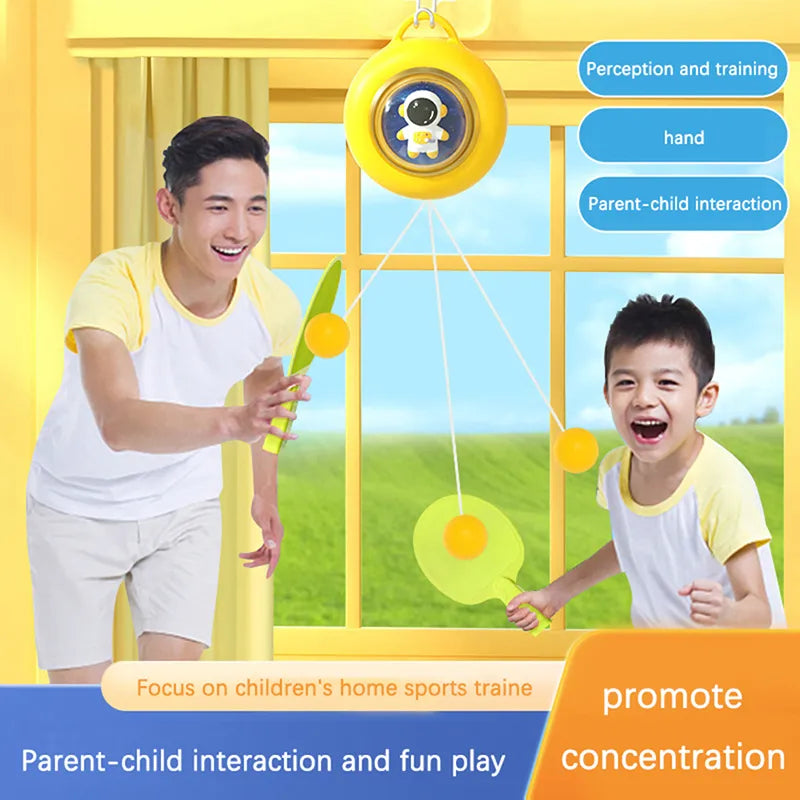 1Set Suspended Table Tennis Trainer Children's Self-practice Home Parent-child Table Tennis Hanging PingPong Recreational Toy