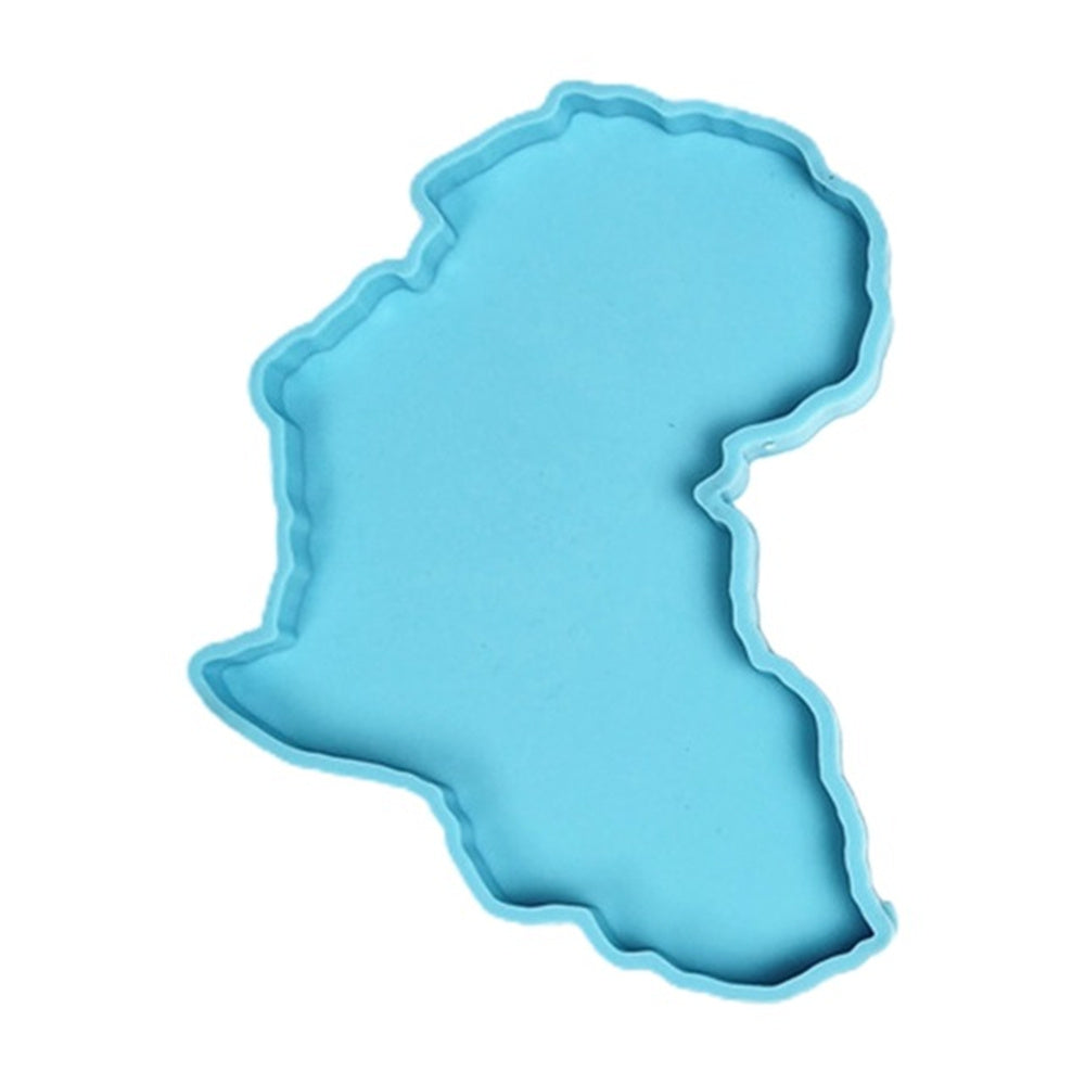 Africa Map Shape Coaster Cup Mat Pad Epoxy Resin Mold Keychain Pendants Silicone Mould DIY Crafts Jewelry Casting Tool