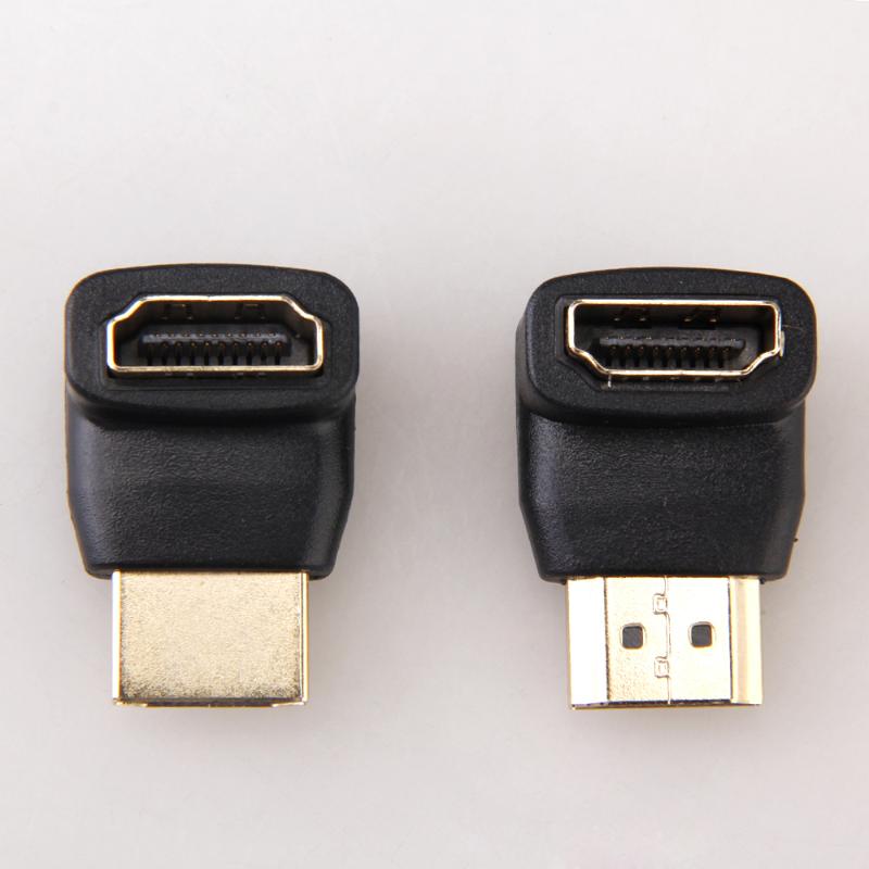 HDMI-compatible Right Angle A Male to HDMI-compatible V1.4 Female Gold Plated Cable Adapter 90 Degree HDTV 1080P Cable Connector