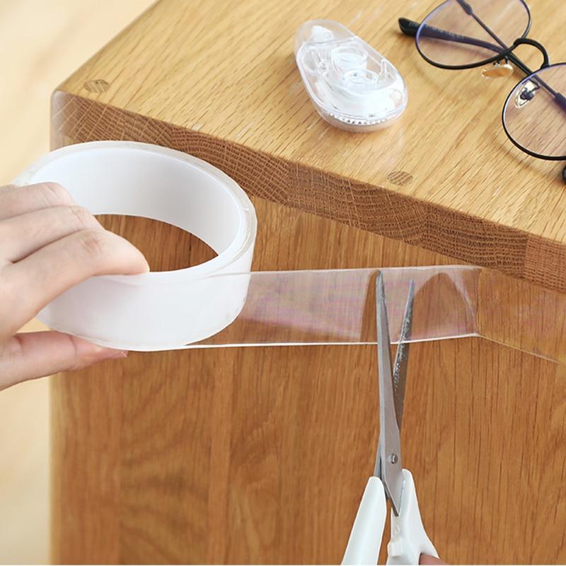 1M/3M/5M Nano Magic Tape Double Sided Tape Transparent NoTrace Reusable Waterproof Adhesive Tape Cleanable Home gekkotape GreatEagleInc