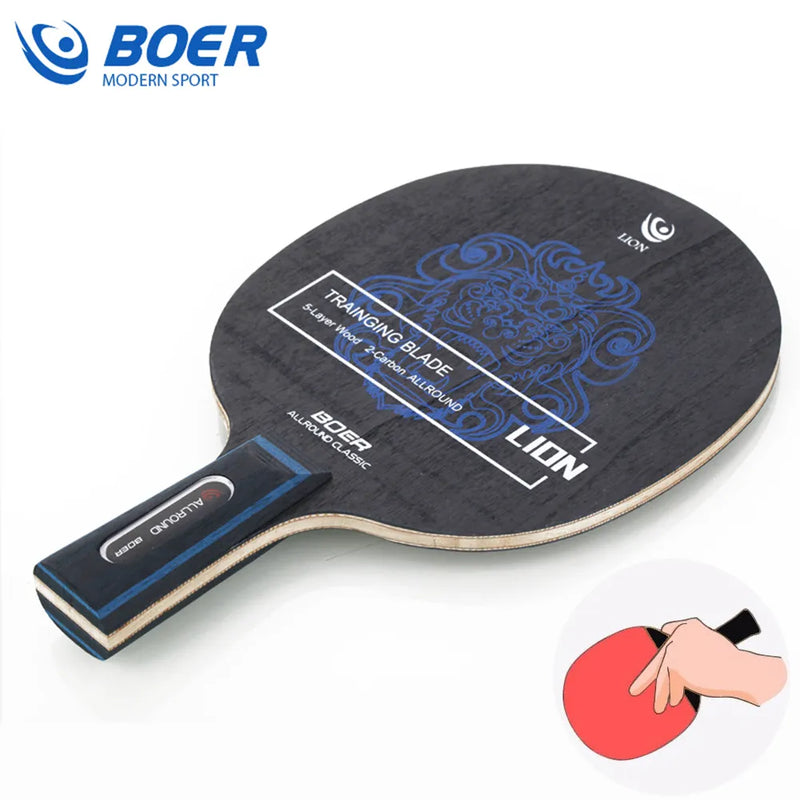 1pc Table Tennis Racket Bottom Plate Carbon Fiber &amp; Aryl Group Fiber Table Tennis Blade 7 Ply Ping Pong Blade Paddle