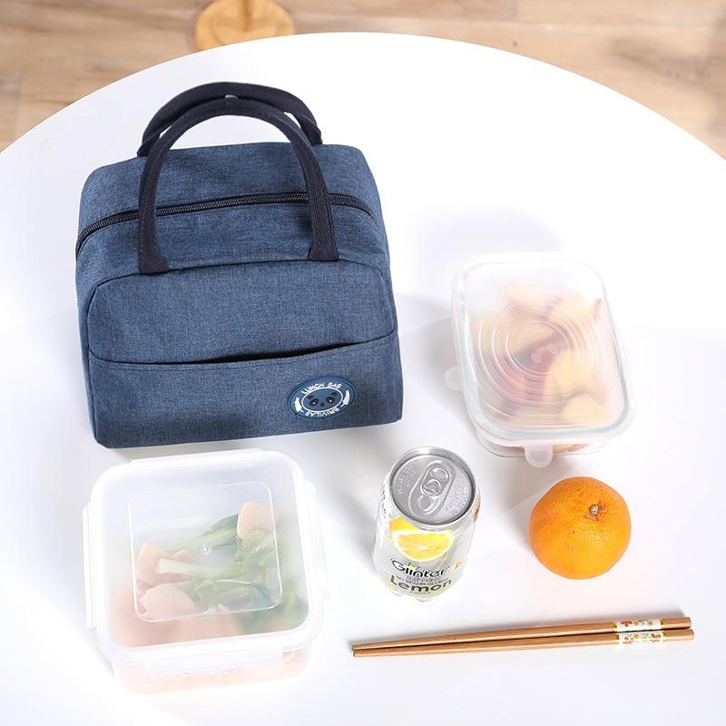 1PCs Fresh Cooler Bags Waterproof Nylon Portable Zipper Thermal Oxford Lunch Bags For Women Convenient Lunch Box Tote Food Bags GreatEagleInc