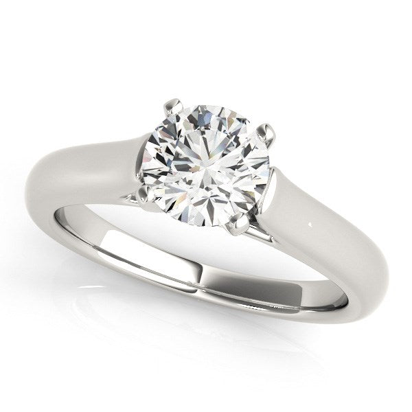 14k White Gold Cathedral Design Solitaire Diamond Engagement Ring (1 cttw) 8