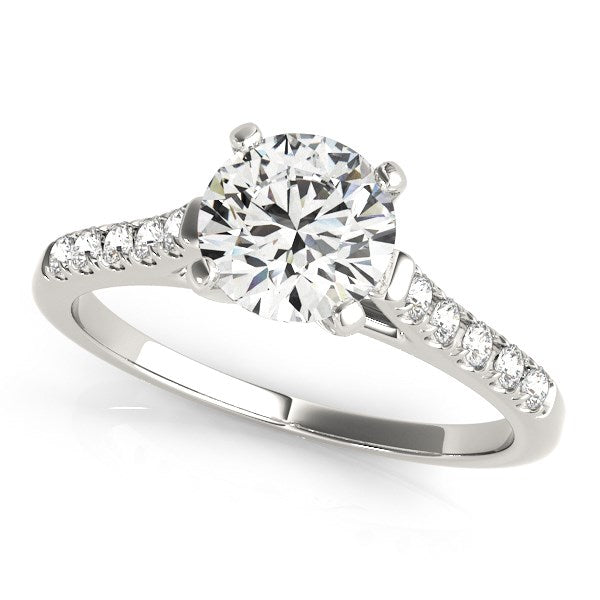 14k White Gold Cathedral Design Diamond Engagement Ring (1 1/8 cttw) 6