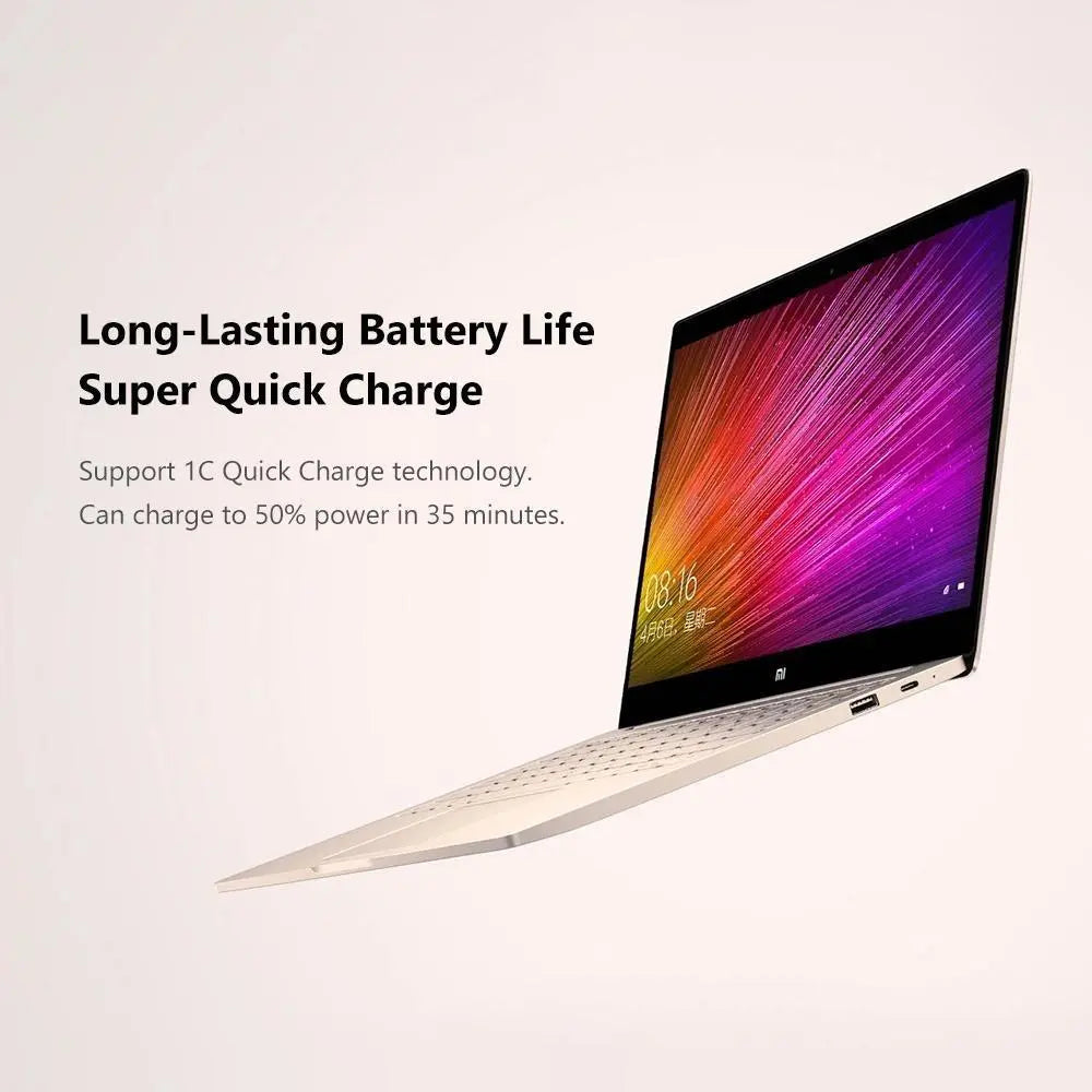 2019 Xiaomi Laptop Air 12.5'' Intel Core M3-8100Y Dual Core Notebook 4GB RAM 128GB SSD Dual Band HDMI Camera PC - GreatEagleInc
